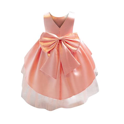 Girl Dresses Beauty Pageant First Dress Beaded Tail Children Polyester