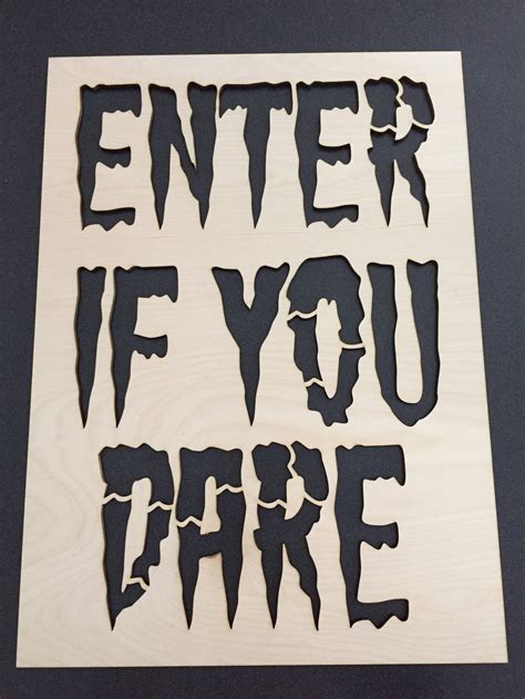 Enter If You Dare Door Hanger Halloween Door Sign - Etsy