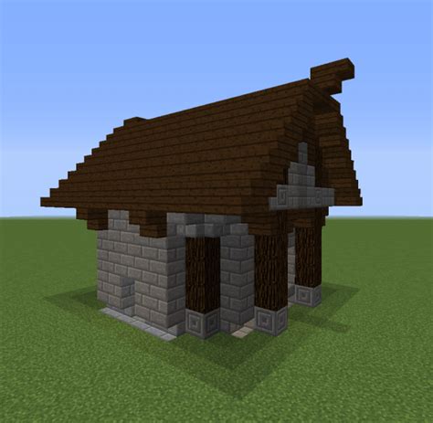 Medieval European Village House 2 - Blueprints for MineCraft Houses ...
