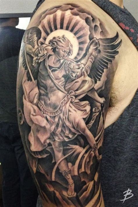 saint michael sleeve tattoos google search archangel tattoo st