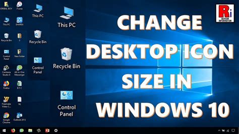 change desktop icon size  windows  youtube