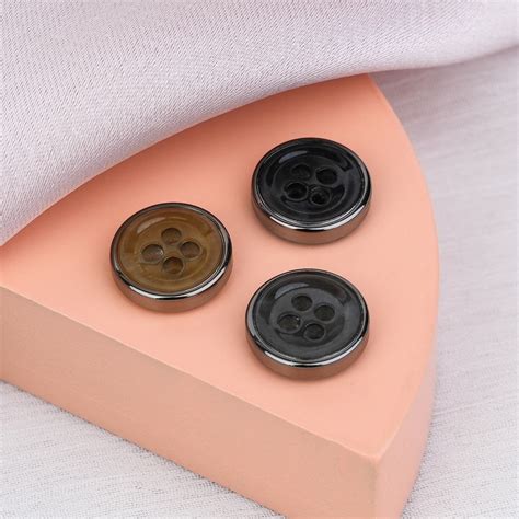 jual kancing  lubang lusinan kancing kemeja erigo hitam silver coklat