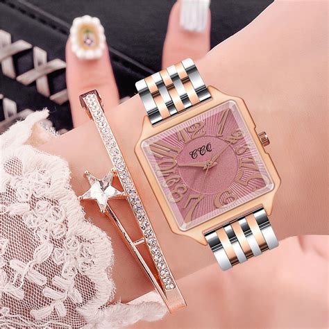 2024 Fashion Steel Band Women's Watch, Square Steel Band Quartz Watch
