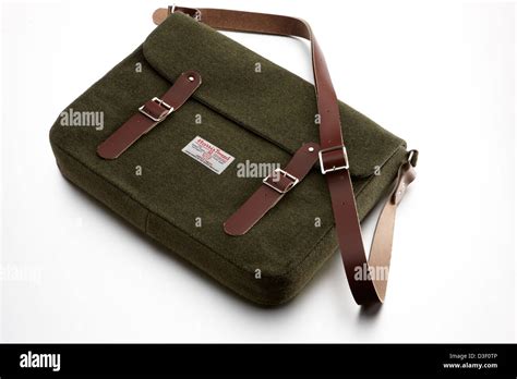 Harris tweed satchel bag Stock Photo - Alamy