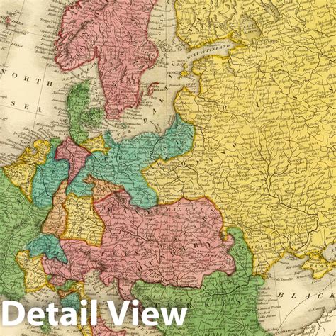 historic map  europe  vintage wall art historic pictoric