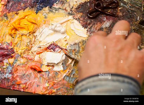 oil paint canvas stock photo alamy