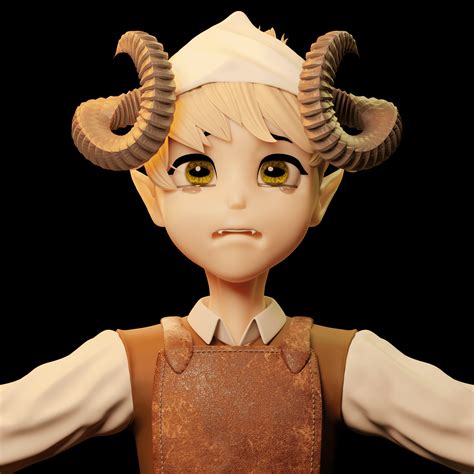 Unfortunate goat boy, Model for my uni assignment in character design