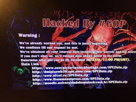 posible intrusion  fuga de datos en sony pictures entertainment