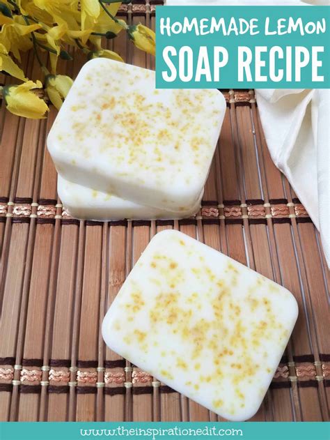 Homemade Lemon Soap Recipe | Soap recipes, Easy soap recipes, Lemon soap