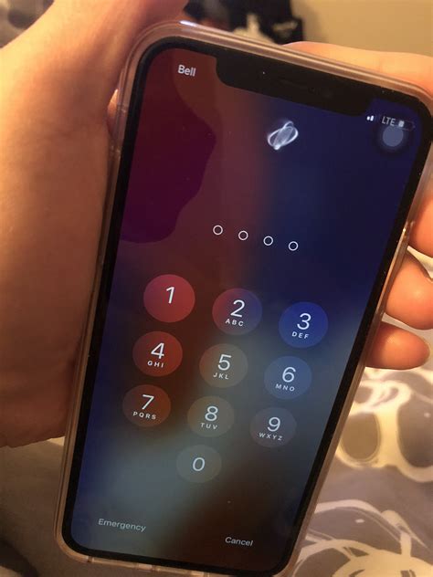 mark on iphone screen