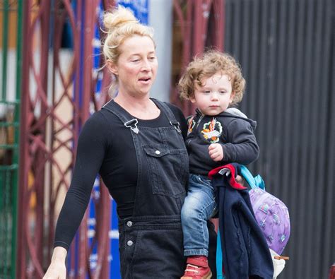 Asher Keddie with her stepson Luca and baby Valentino