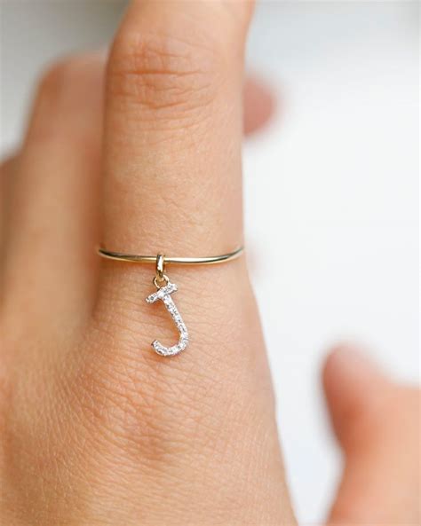 Diamond Letter Ring | Etsy gold ring, Fashion rings, Girly jewelry