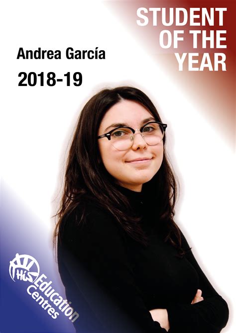 Andrea García Student of the year 2018-19 in Hi5 Bétera. Andrea is a