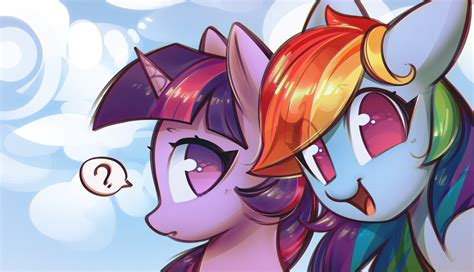 rainbow dash and twilight sparkle drawn by mirroredsea - Bronibooru