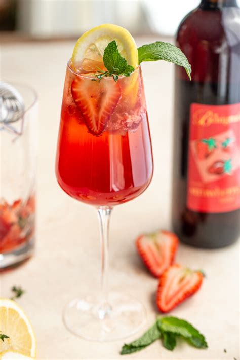 Strawberry Wine Spritzer - Miss Allie's Kitchen