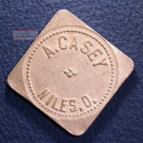 Unlisted Ohio Token - A. Casey, 5¢, Niles, Ohio