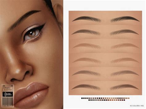 cosimetic's Eyebrows | NO 39 | Sims 4 piercings, Sims 4 cc makeup, Sims 4
