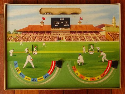 test match vintage british cricket game  john waddington leeds