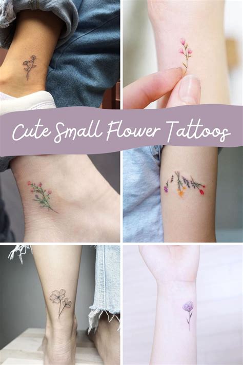 143+ Tiny Flower Tattoos Petite + Pretty Designs - Tattoo Glee