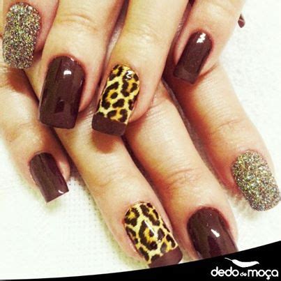 Unha Marrom Com Oncinha - oncinha marrom | Unhas chiques, Unhas decoradas, Unhas lindas