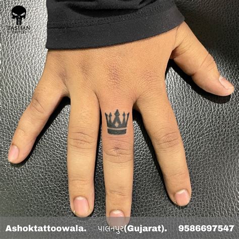 Crown tattoo || crown tattoo on finger || | Crown finger tattoo, Men ...