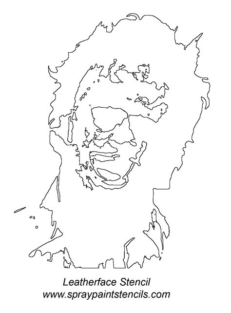 leatherface-stencil.gif (1132×1534) | Stencils, Leatherface, How to ...