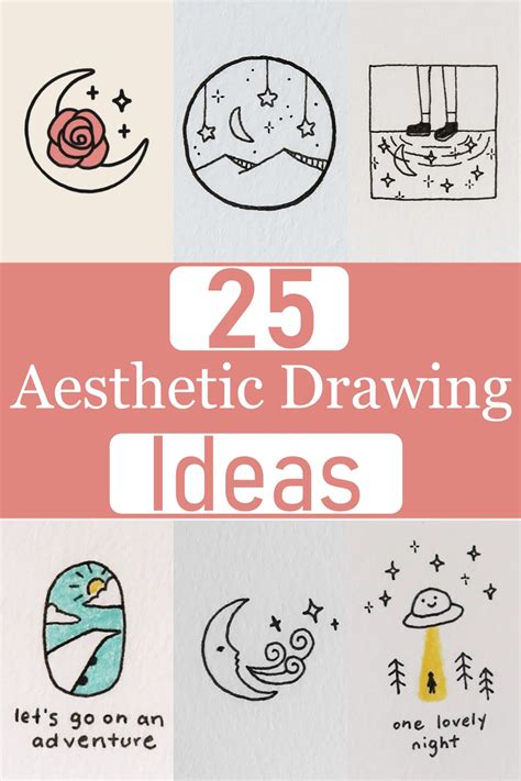 25 Cute Aesthetic Drawing Ideas Easy - DIYs Craftsy