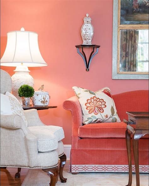 Favorite Coral Paint Color For Living Room Pms 355 C