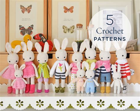 5 Crochet Angie Bunny Patterns Ready to Download by - Etsy UK
