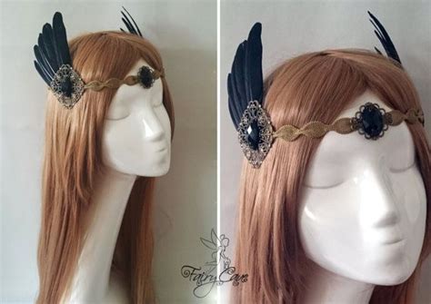 Tiara De Valquíria Mística [1] - Tiara negra de Valquiria | Tocados, Ropa para festivales de música ...