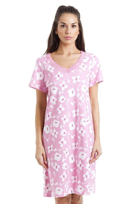 womens floral print cotton nightdress etsy