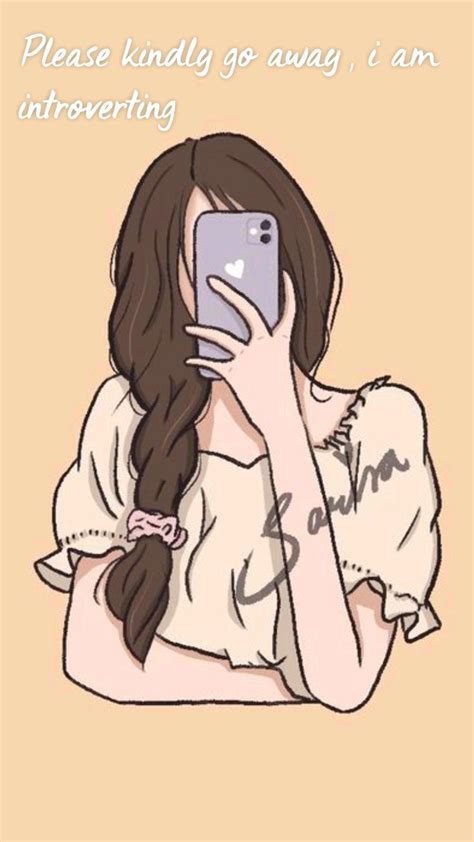 #introvert | Girls cartoon art, Character illustration, Girly art ...