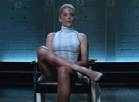Sharon Stone, 66, recreates her iconic Basic Instinct scene (32 YEARS