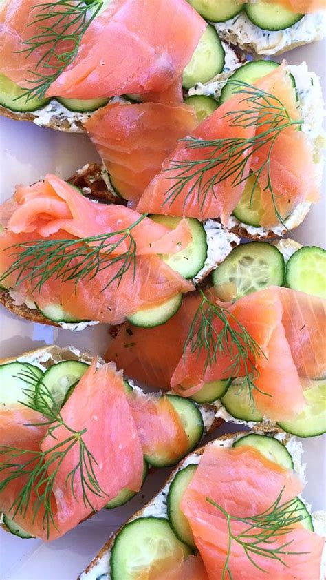 Smoked Salmon Lox, Cucumber, and Dill Crostinis | Smoked salmon recipes ...