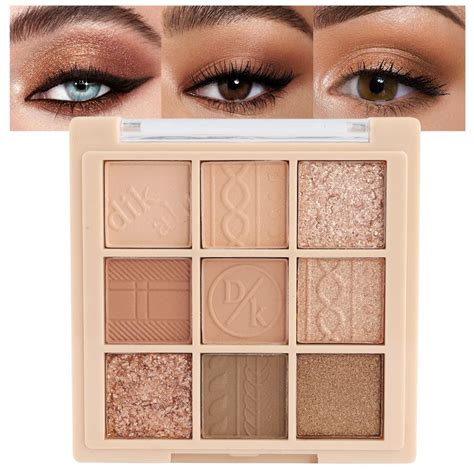 Paleta De Sombra Neutra - Paleta de sombras de ojos neutras de 9 colores, kit de sombra de ojos ...