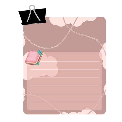 cute book sticky note  png