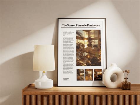 Modern Luxury Miami Penthouse Poster 1980s Golden Sunset Wall Art