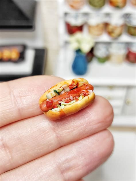 Realistic hot dog - Sausage sandwich - Dollhouse hot dog - R | Inspire
