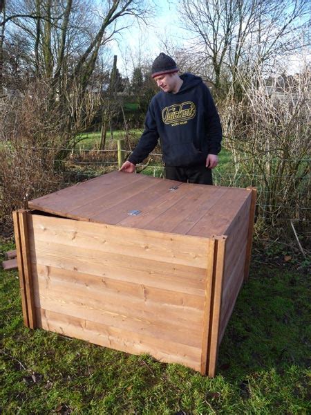 Big Square Wooden Compost Bin Lid