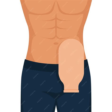 Man with man with colostomy bag after colon cancer surgery | Premium Vector