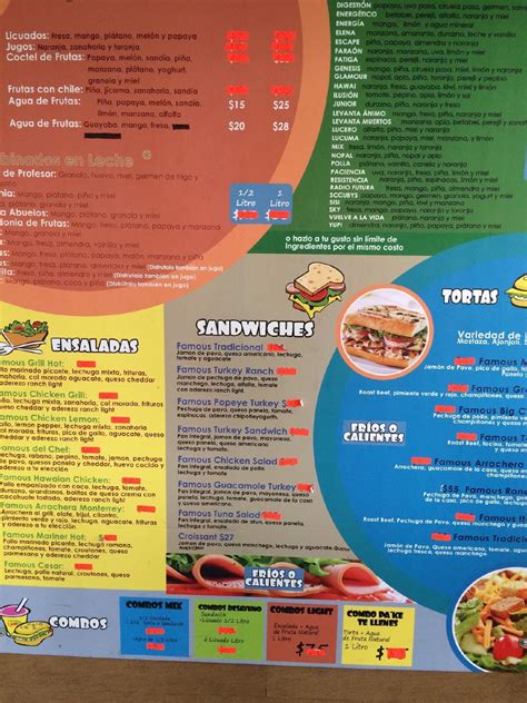 Menu at La famosa pub & bar, Monterrey, Plaza Belén 2de abril #S/N