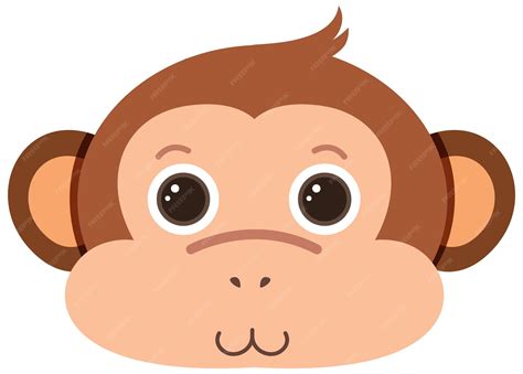 cute monkey cartoon face