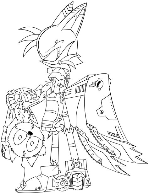 Mecha Tails lineart by Trakker on DeviantArt