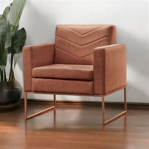Poltrona Para Sala Terracota - Poltrona para Sala de Estar Base Apolo Luxo Terracota | Shopee Brasil