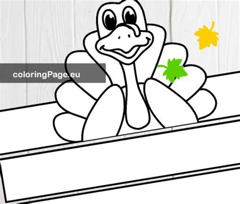 Thanksgiving Turkey Hat craft template – Coloring Page