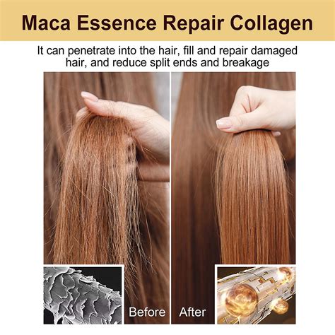 Collagen hair care essential oil repairs split ends and improves hair
