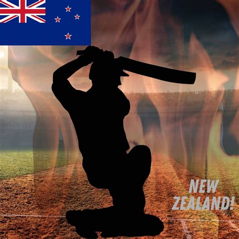 Download New Zealand Cricket Team Flag Poster Wallpaper | Wallpapers.com