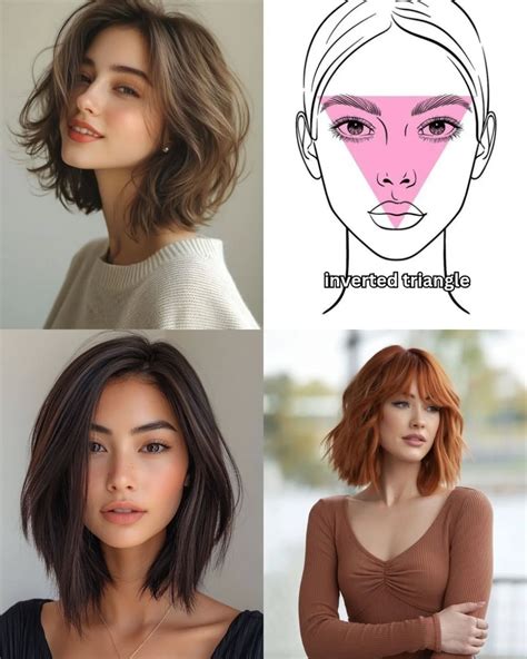 looksAura on Instagram: "Best hairstyles for inverted triangle 📐 # ...