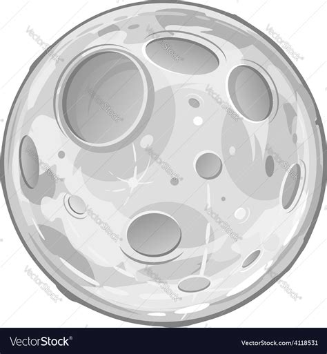 Full moon cartoon Royalty Free Vector Image - VectorStock