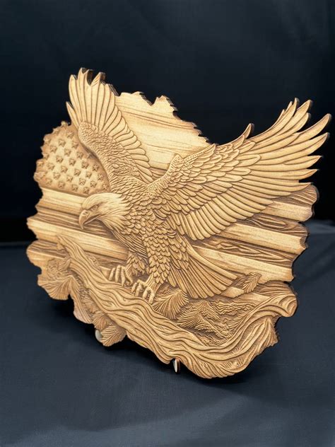 Majestic Wooden American Eagle & Flag Wall Art - Etsy